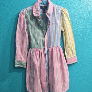 Polo by Ralph Lauren Pink and Green Casual Dress